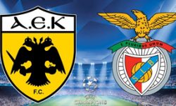 Golos AEK 2 vs 3 Benfica – Liga dos Campeões